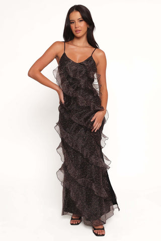 Ciao Ruffles Maxi Dress - Black Leopard - XL - Image 35