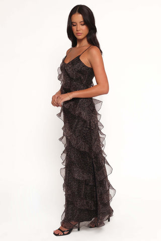 Ciao Ruffles Maxi Dress - Black Leopard - XL - Image 36