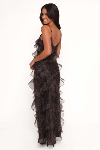 Ciao Ruffles Maxi Dress - Black Leopard - XL - Image 37