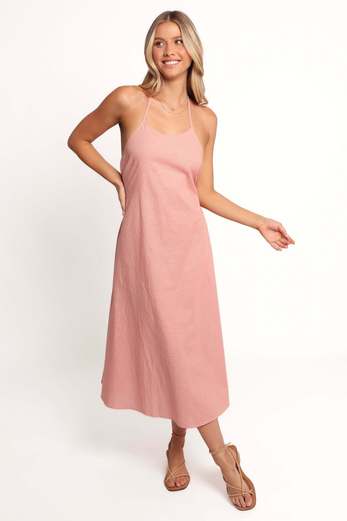 Nadine Halterneck Midi Dress - Pink - XL - Image 21