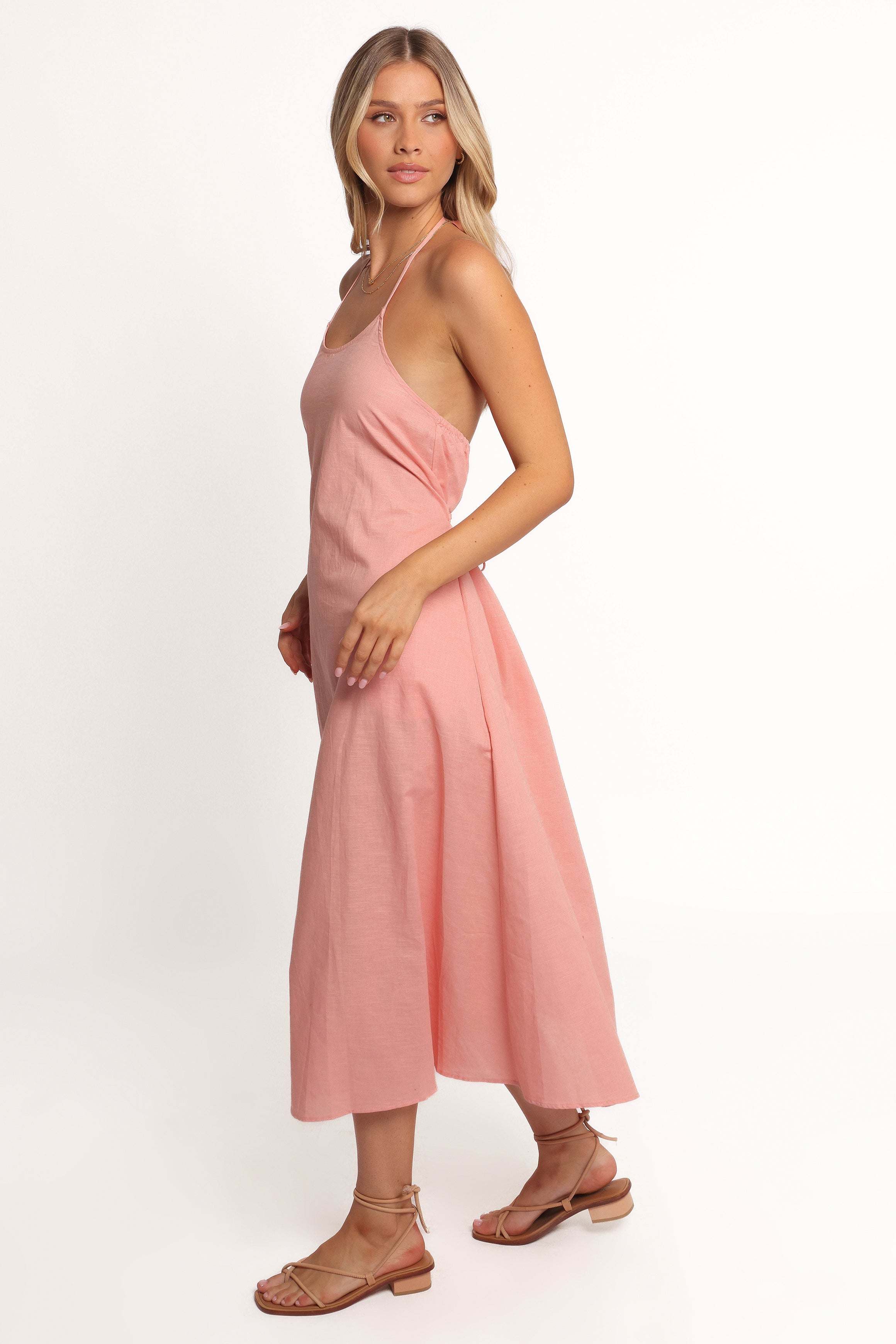 Nadine Halterneck Midi Dress - Pink - XL - Image 22