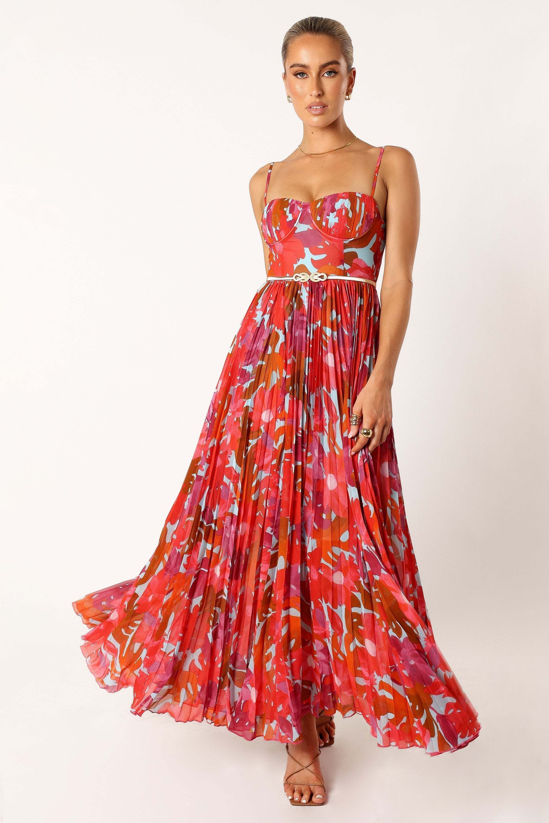 Achanti Pleated Maxi Dress - Pink Azalea - XL - Image 65